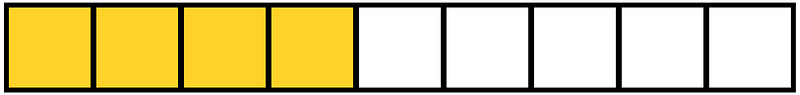 Yellow-Amber Rectangle Fraction 4:9