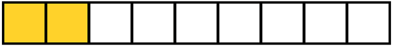 Yellow-Amber Rectangle Fraction 2:9