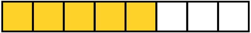 Yellow-Amber Rectangle Fraction 5:8