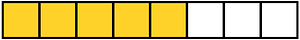 Yellow-Amber Rectangle Fraction 5:8