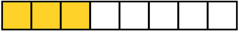 Yellow-Amber Rectangle Fraction 3:8
