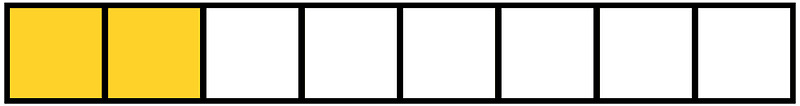 Yellow-Amber Rectangle Fraction 2:8