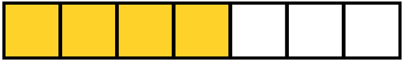 Yellow-Amber Rectangle Fraction 4:7