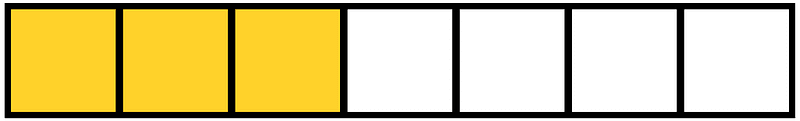 Yellow-Amber Rectangle Fraction 3:7