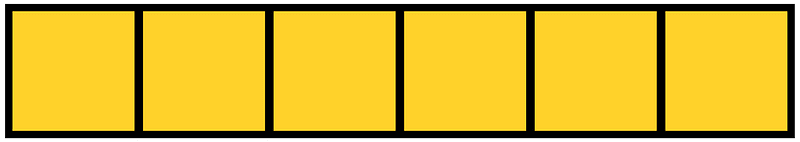 Yellow-Amber Rectangle Fraction 6:6