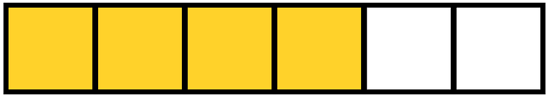 Yellow-Amber Rectangle Fraction 4:6