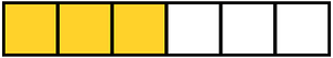 Yellow-Amber Rectangle Fraction 3:6