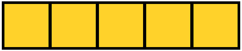 Yellow-Amber Rectangle Fraction 5:5
