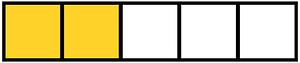 Yellow-Amber Rectangle Fraction 2:5