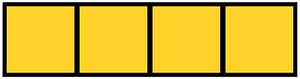 Yellow-Amber Rectangle Fraction 4:4