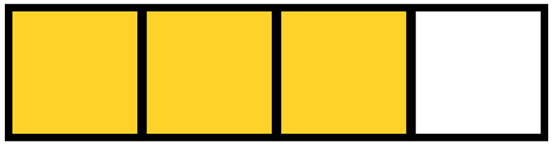 Yellow-Amber Rectangle Fraction 3:4