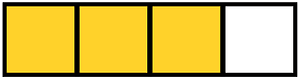 Yellow-Amber Rectangle Fraction 3:4