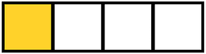 Yellow-Amber Rectangle Fraction 1:4