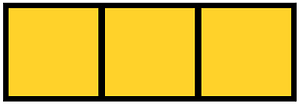 Yellow-Amber Rectangle Fraction 3:3