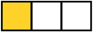Yellow-Amber Rectangle Fraction 1:3