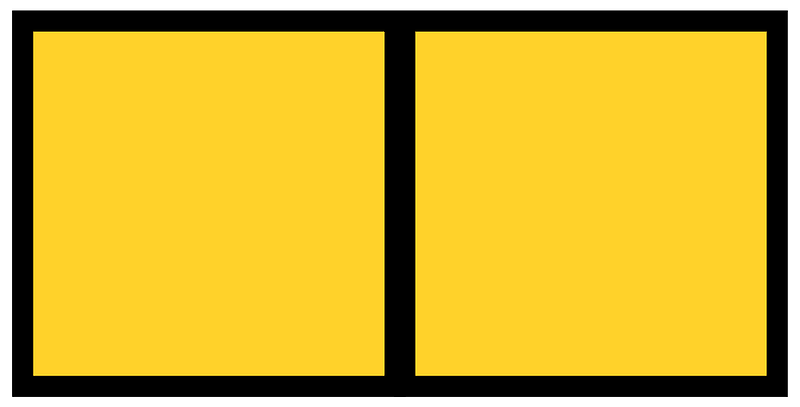 Yellow-Amber Rectangle Fraction 2:2
