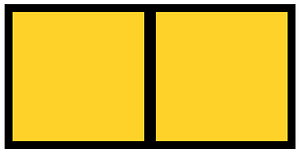 Yellow-Amber Rectangle Fraction 2:2
