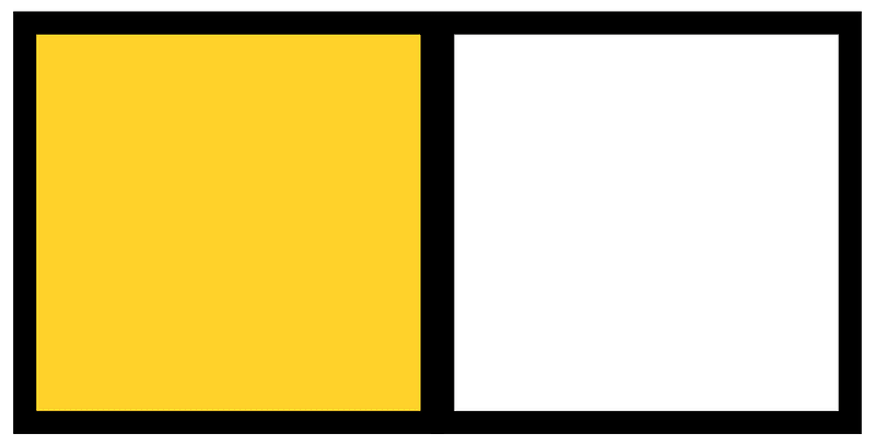 Yellow-Amber Rectangle Fraction 1:2