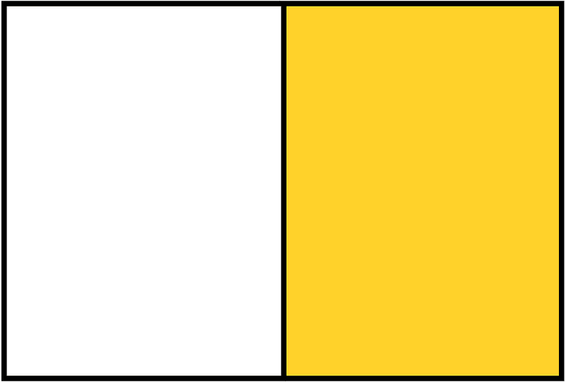 Yellow-Amber Rectangle Fraction 1:2