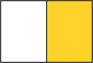 Yellow-Amber Rectangle Fraction 1:2