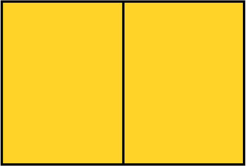 Yellow-Amber Rectangle Fraction 2:2