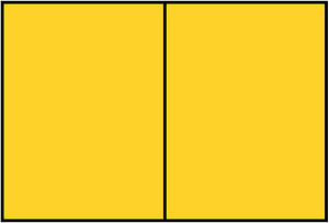 Yellow-Amber Rectangle Fraction 2:2