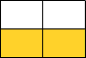 Yellow-Amber Rectangle Fraction 2:4