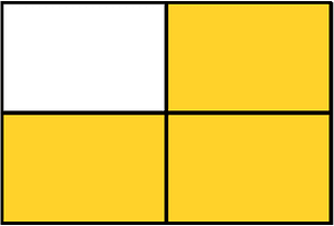 Yellow-Amber Rectangle Fraction 3:4