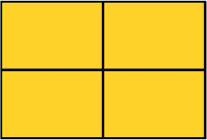 Yellow-Amber Rectangle Fraction 4:4