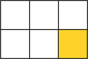 Yellow-Amber Rectangle Fraction 1:6
