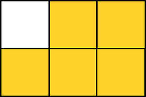 Yellow-Amber Rectangle Fraction 5:6