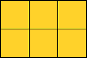 Yellow-Amber Rectangle Fraction 6:6