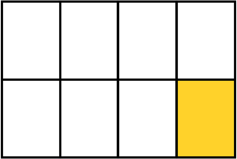 Yellow-Amber Rectangle Fraction 1:8