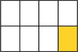 Yellow-Amber Rectangle Fraction 1:8