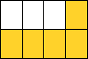 Yellow-Amber Rectangle Fraction 5:8