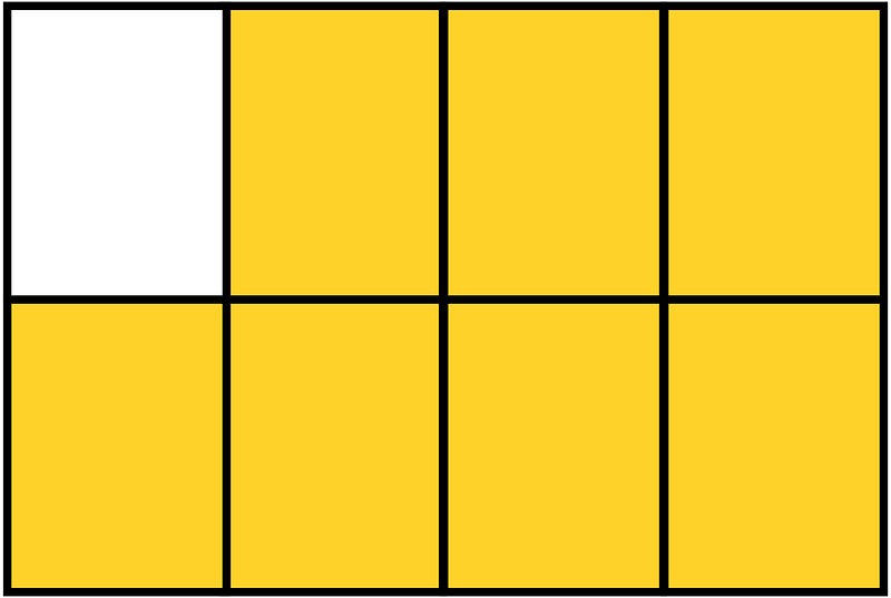 Yellow-Amber Rectangle Fraction 7:8