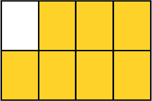 Yellow-Amber Rectangle Fraction 7:8