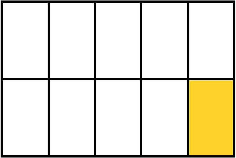 Yellow-Amber Rectangle Fraction 1:10