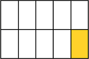 Yellow-Amber Rectangle Fraction 1:10