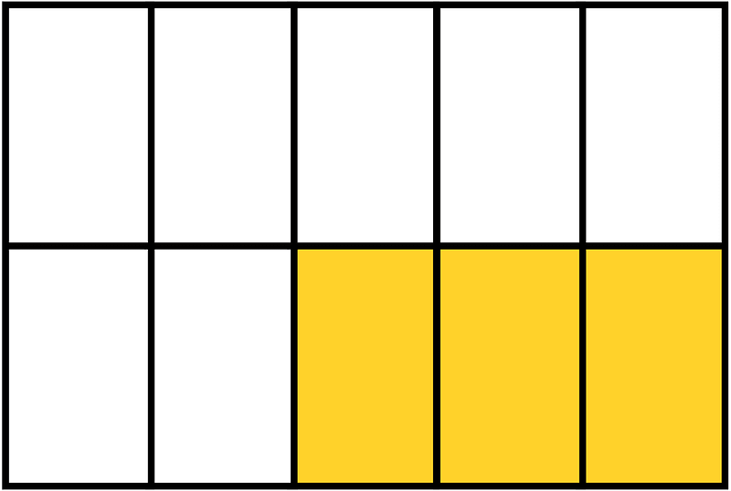 Yellow-Amber Rectangle Fraction 3:10