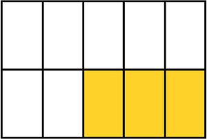 Yellow-Amber Rectangle Fraction 3:10