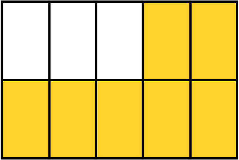 Yellow-Amber Rectangle Fraction 7:10