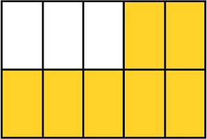 Yellow-Amber Rectangle Fraction 7:10