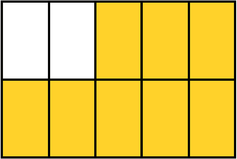 Yellow-Amber Rectangle Fraction 8:10