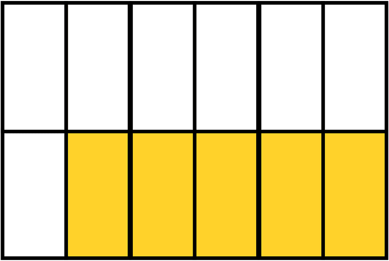 Yellow-Amber Rectangle Fraction 5:12