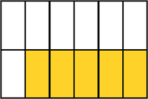 Yellow-Amber Rectangle Fraction 5:12