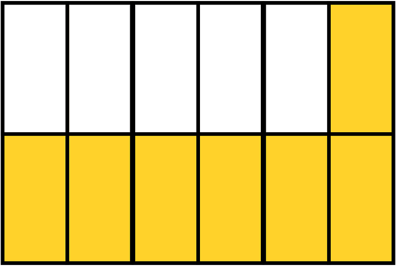 Yellow-Amber Rectangle Fraction 7:12