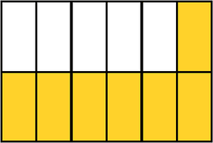 Yellow-Amber Rectangle Fraction 7:12