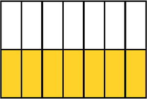 Yellow-Amber Rectangle Fraction 7:14