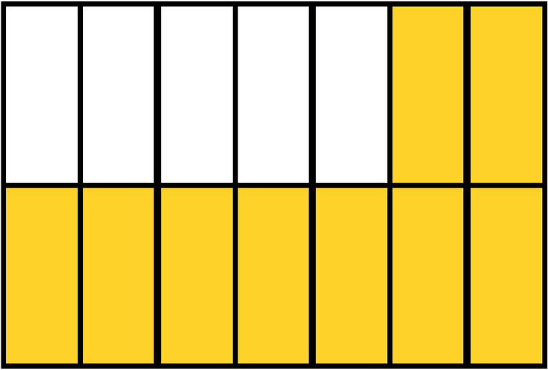 Yellow-Amber Rectangle Fraction 9:14